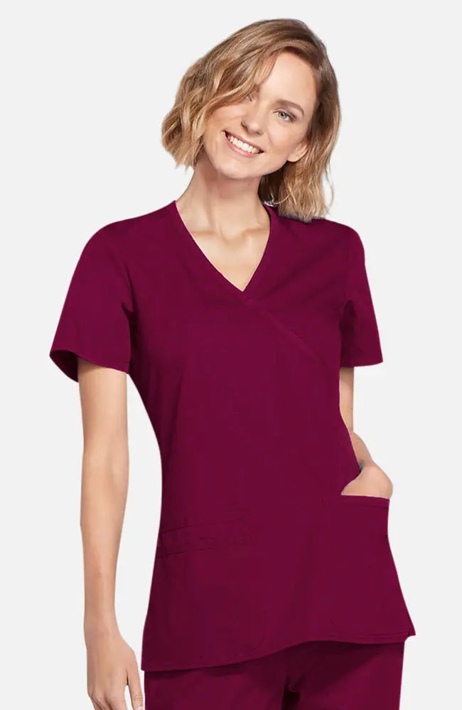 Cherokee Original Women's Mock Wrap Scrub Top WW650  Simply Scrubs Australia